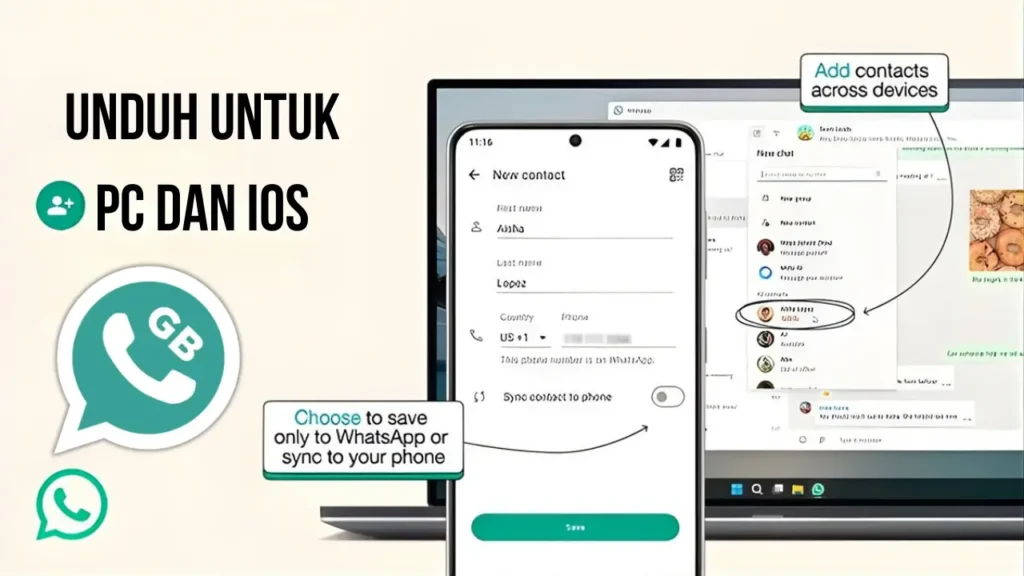GB WhatsApp Unduh untuk PC dan iOS